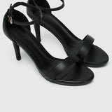 Lindsay Open Toe Heels (Black)