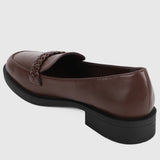 Thalia Rounded Toe Loafers, Moccasins & Boat Shoes (Brown)