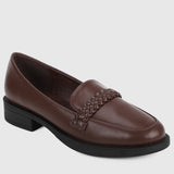 Thalia Rounded Toe Loafers, Moccasins & Boat Shoes (Brown)