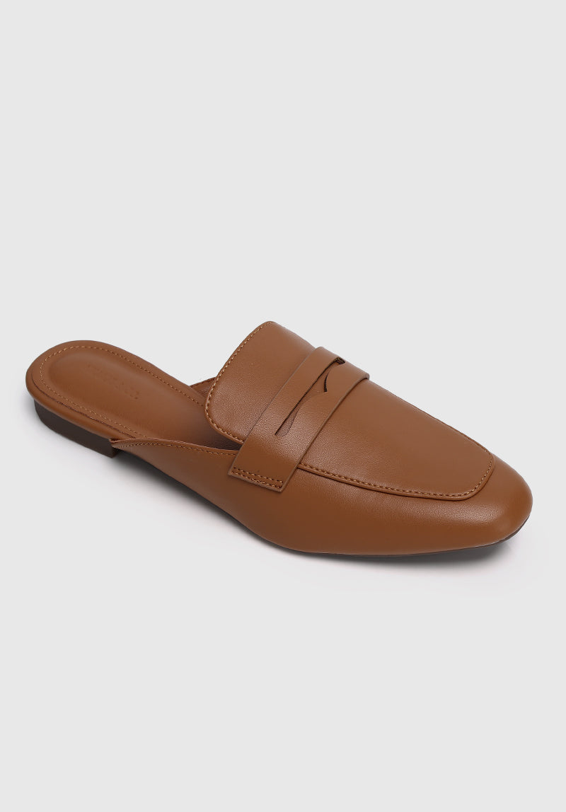 Christy Square Toe Loafers, Moccasins & Boat Shoes (Brown)
