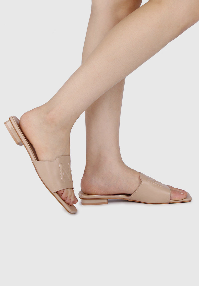 Nurita Harith Hadassa Open Toe Sandals & Flip Flops (Nude)