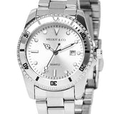 Victoria Silver Stainless Steel Strap Watch (Smoke)