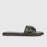 Coleen Open Toe Sandals & Flip Flops (Olive Drab)