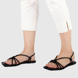 Avalon Open Toe Sandals & Flip Flops (Black)