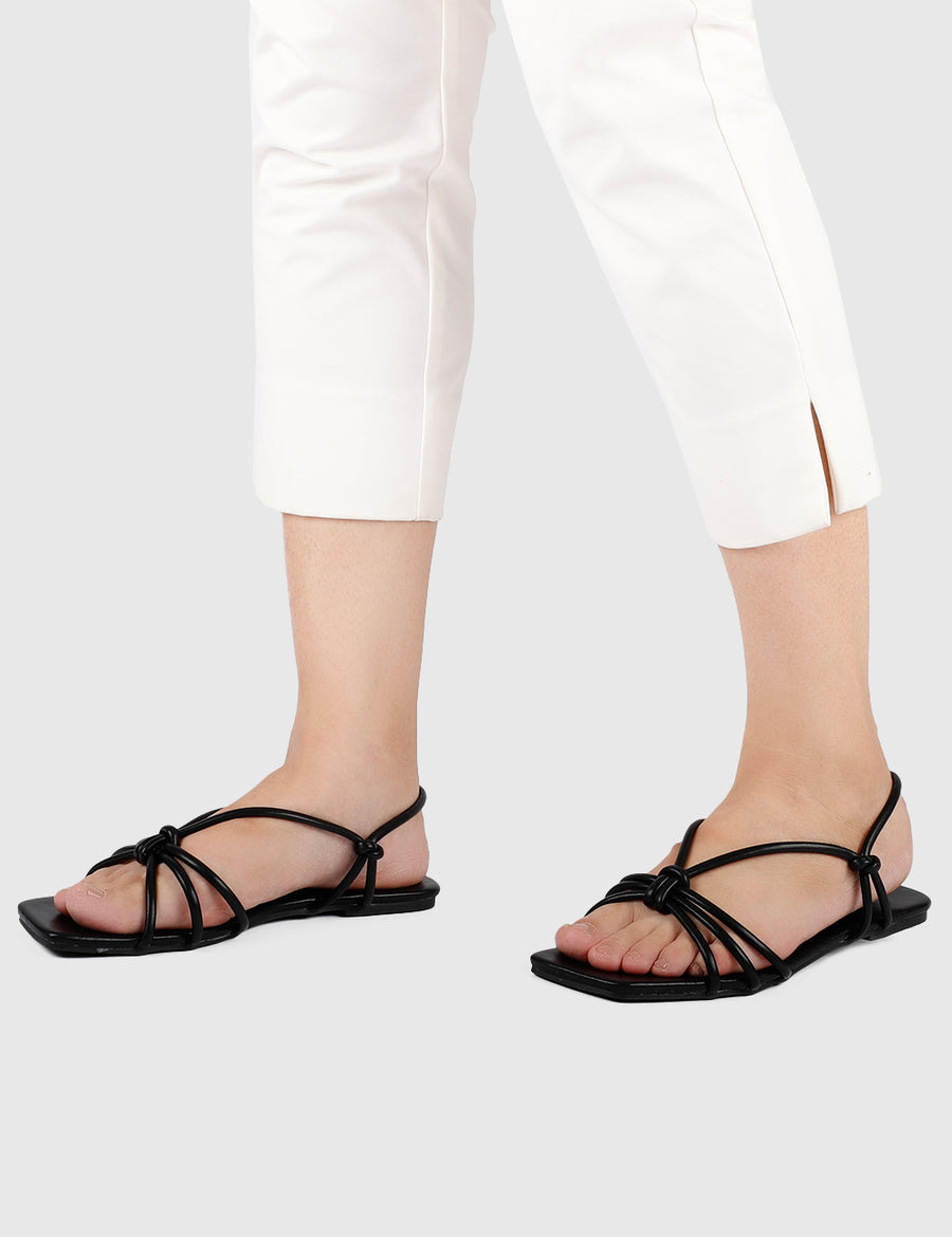 Avalon Open Toe Sandals & Flip Flops (Black)