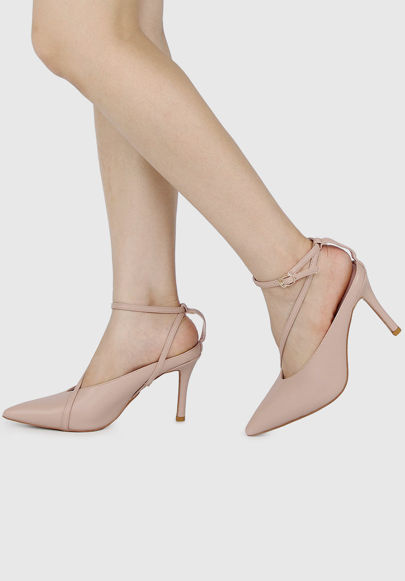 Nurita Harith Hollis Pointed Toe Heels (Pink)