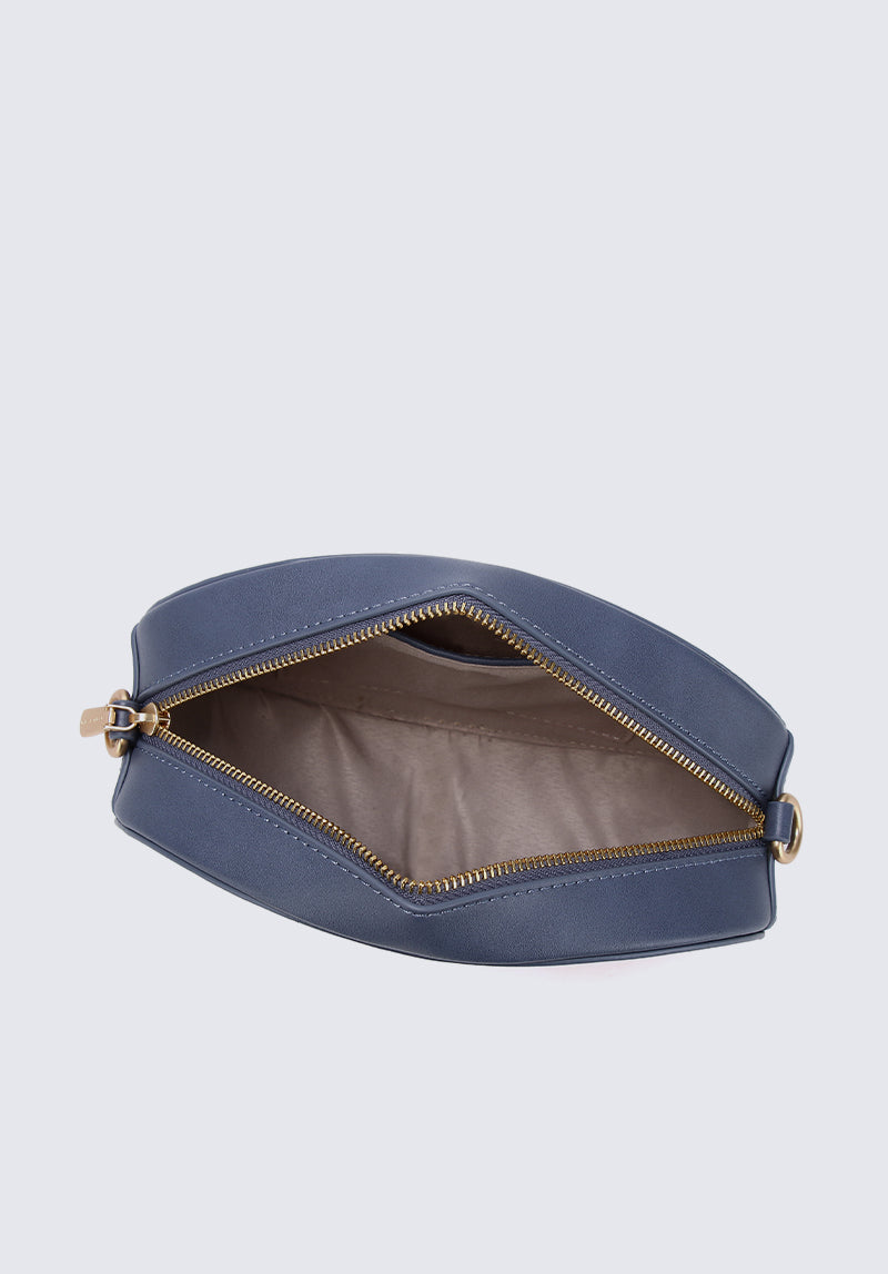 Nurita Harith Neqqa Oval Shoulder Bag (Steel Blue)