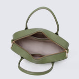 Nurita Harith Nyeki Oval Top Handles Bag (Dark Olive Green)