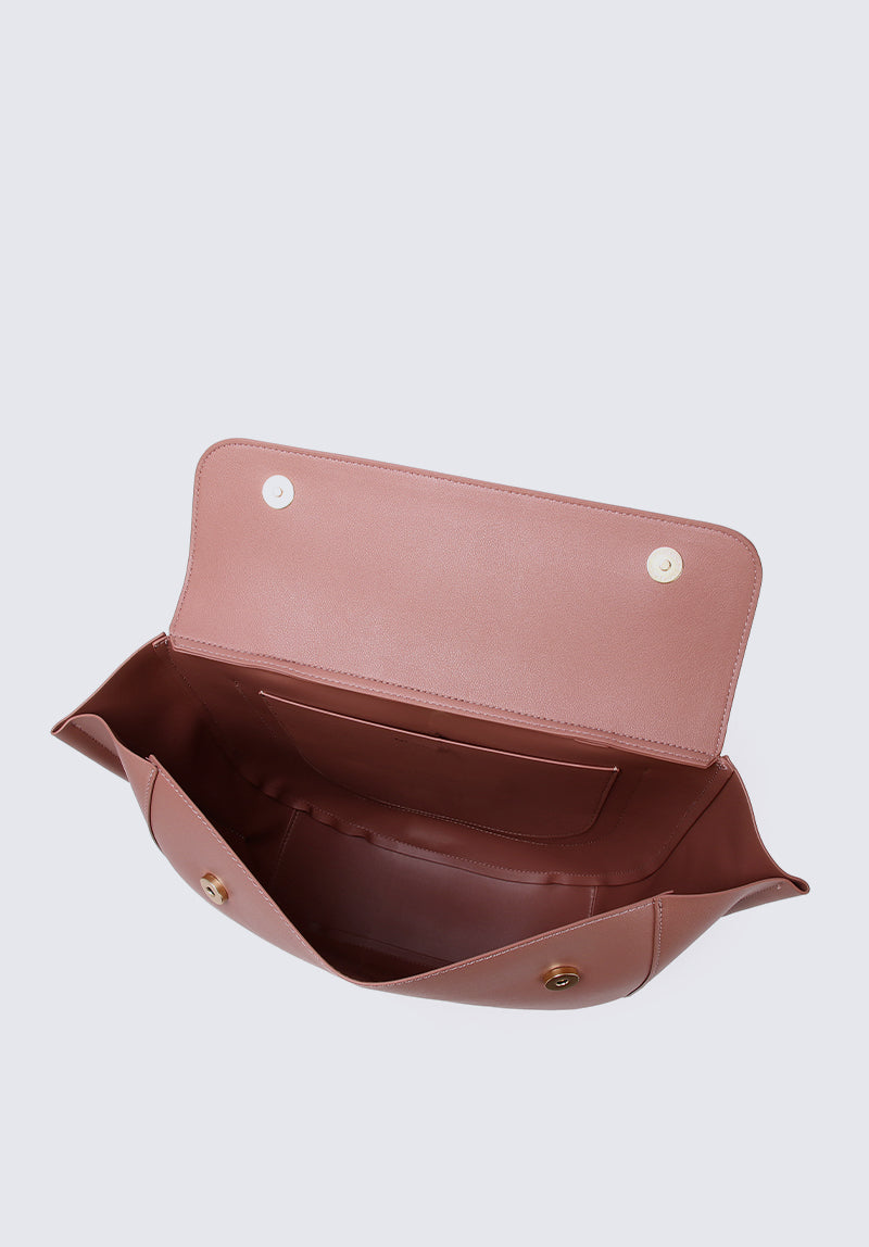 Nurita Harith Njema Medium Trapeze Shoulder Bag (Chestnut)