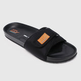Free On Sky Open Toe Men Sandals & Flip Flops (Black)