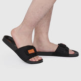 Free On Sky Open Toe Men Sandals & Flip Flops (Black)