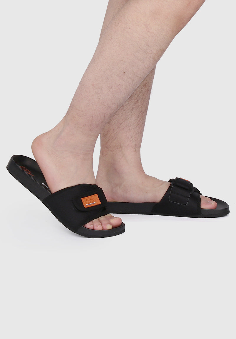 Free On Sky Open Toe Men Sandals & Flip Flops (Black)