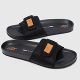 Free On Sky Open Toe Men Sandals & Flip Flops (Black)