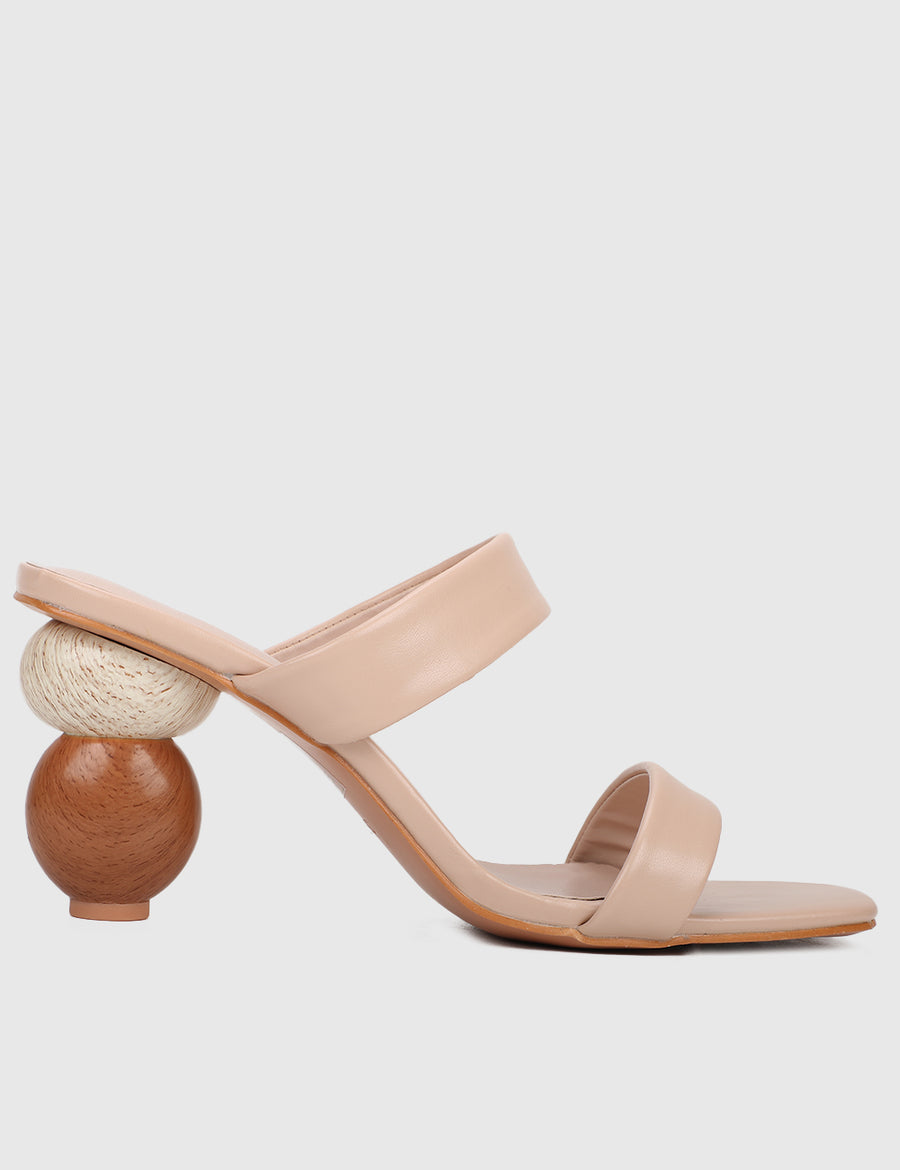 Dawn Open Toe Heels (Almond)