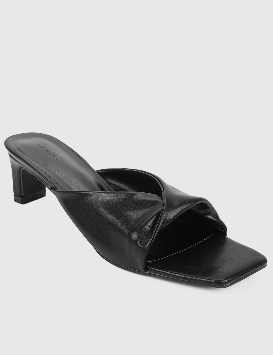 Dellma Open Toe Heels (Black)
