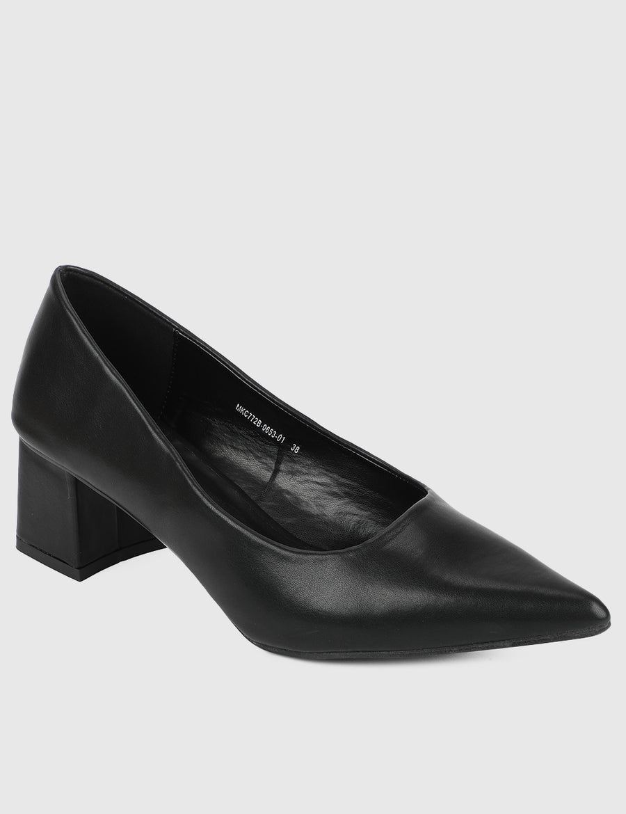 Denisa Pointed Toe Heels (Black)