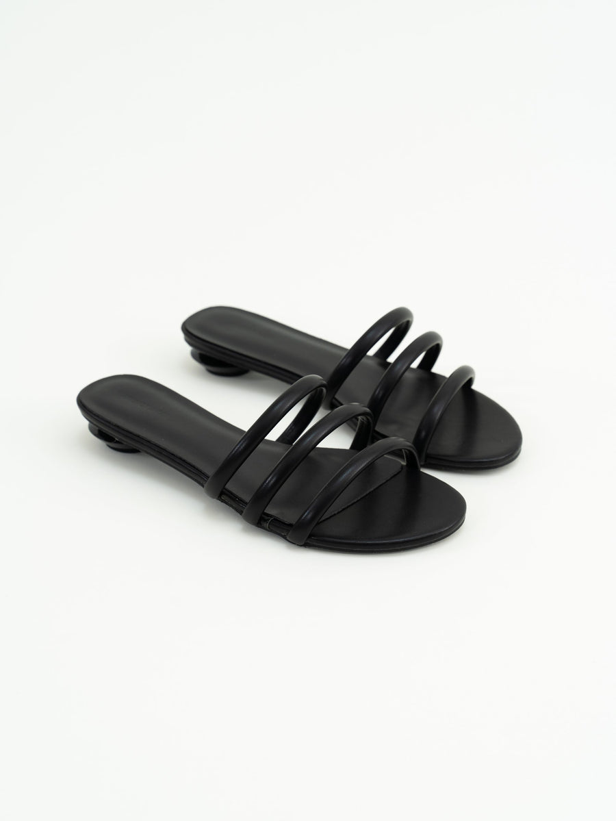 Beryl Open Toe Heels (Black)