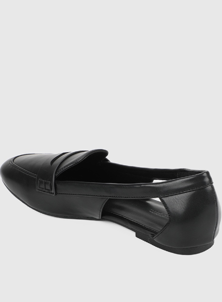 Blanche Rounded Toe Loafers, Moccasins & Boat Shoes (Black)