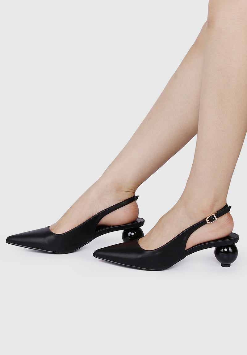 Carita Pointed Toe Heels (Black)