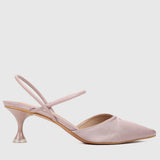 Enya Pointed Toe Heels (Nude)