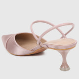 Enya Pointed Toe Heels (Nude)