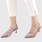 Enya Pointed Toe Heels (Nude)