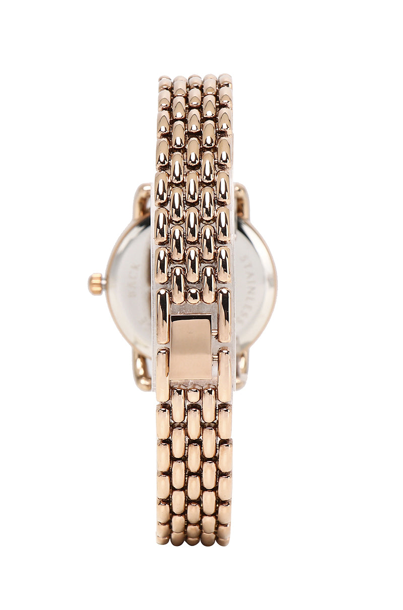 Beata Rose Gold Alloy Strap Watch (Salmon)