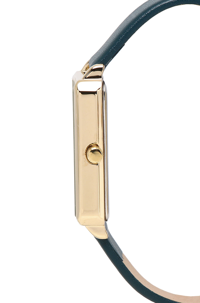 Chelsea Gold Leather Strap Watch (Cadet Blue)