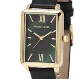 Chelsea Gold Leather Strap Watch (Black)