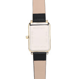 Chelsea Gold Leather Strap Watch (Black)