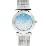 Janice Silver Mesh Strap Watch (Silver)