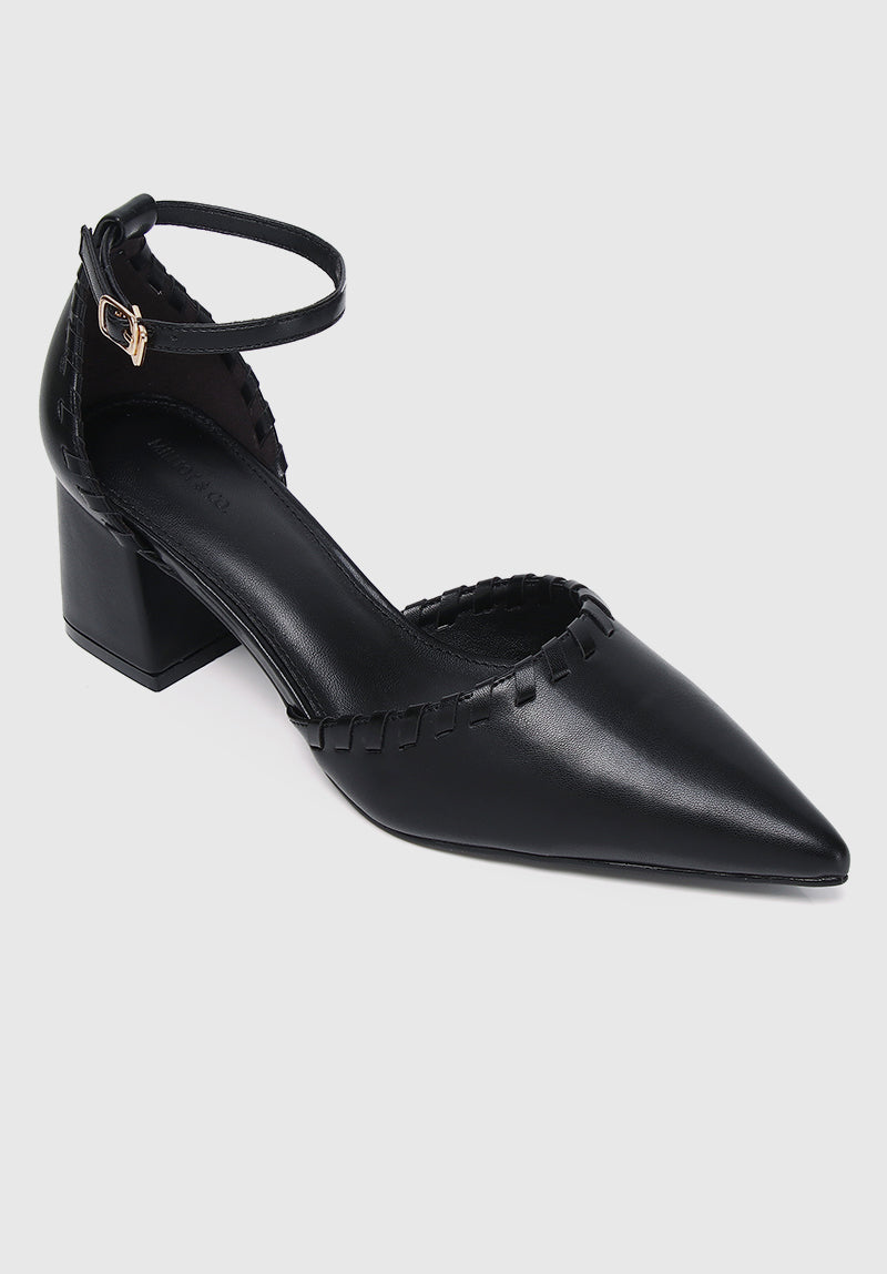 Edythe Pointed Toe Heels (Black)