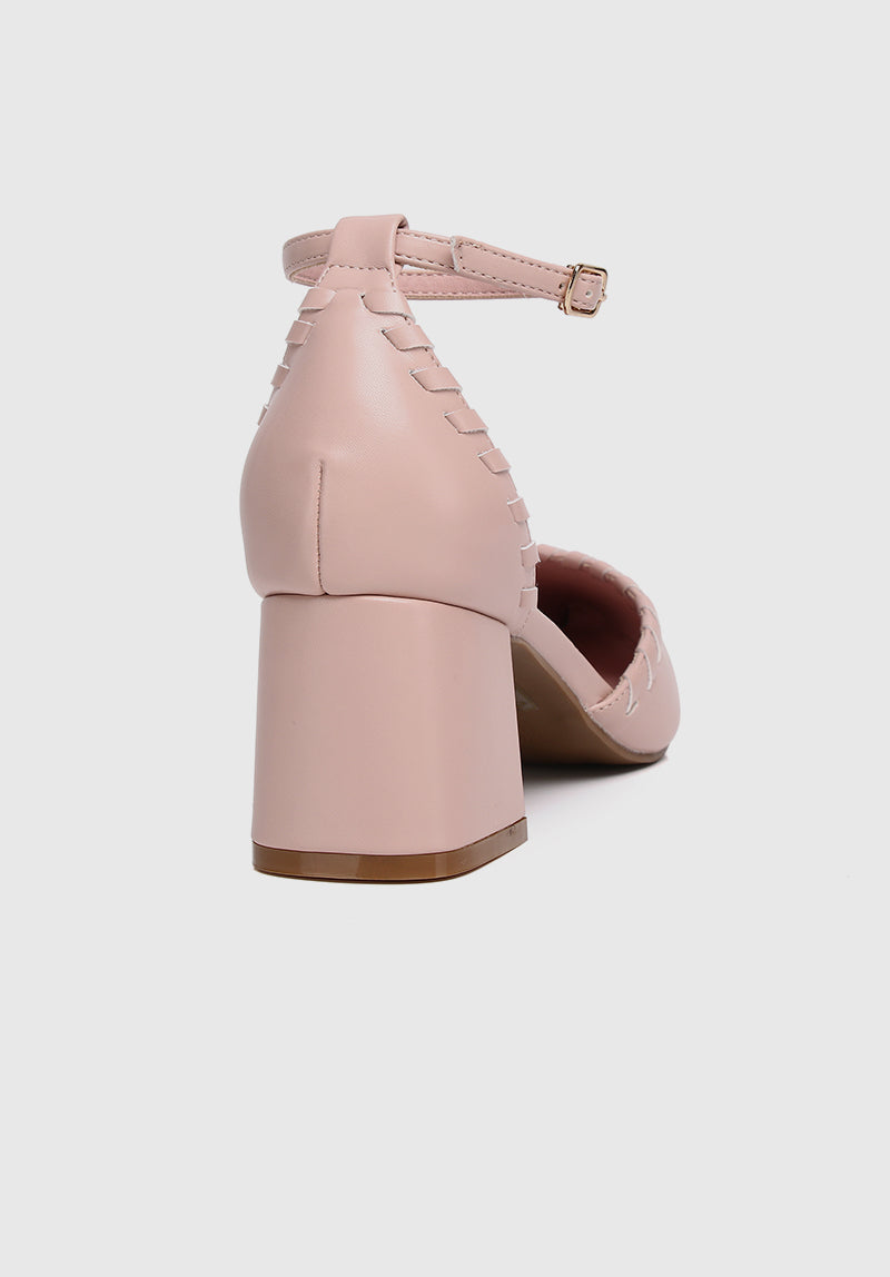 Edythe Pointed Toe Heels (Pink)
