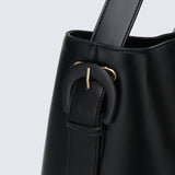 Nurita Harith Noura Large Boxy Tote Bag (Black)