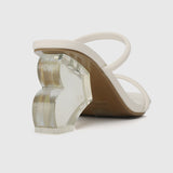 Barbie Sweet Dreams Open Toe Heels in White