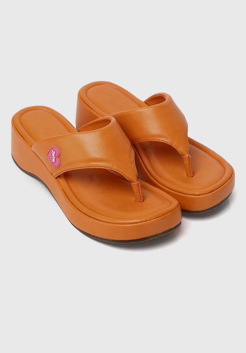 Barbie Malibu Moment Open Toe Sandals & Flip Flops in Dark Orange