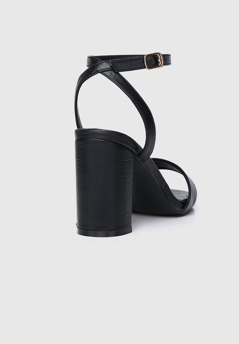 Ciss Open Toe Heels (Black)