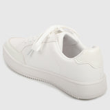 Spin-Up Rounded Toe Sneakers Women (White)