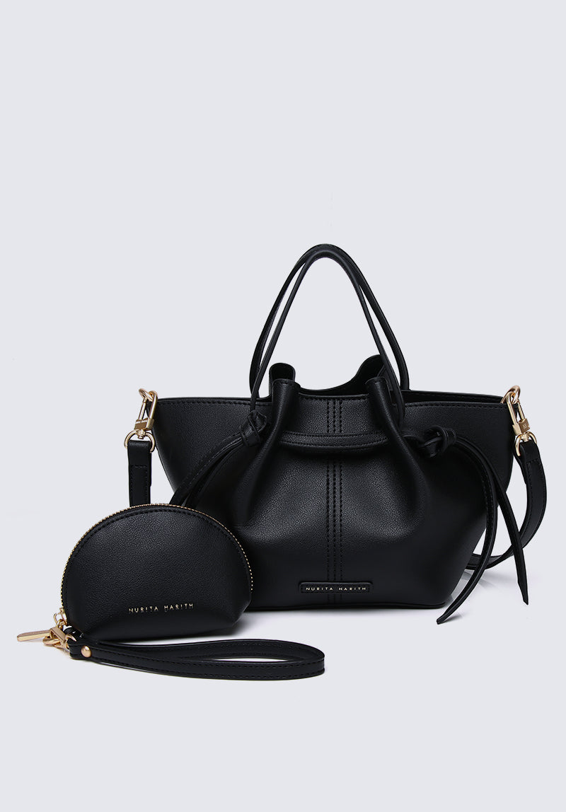 Nurita Harith Neena Structured Small Tote Bag (Black)