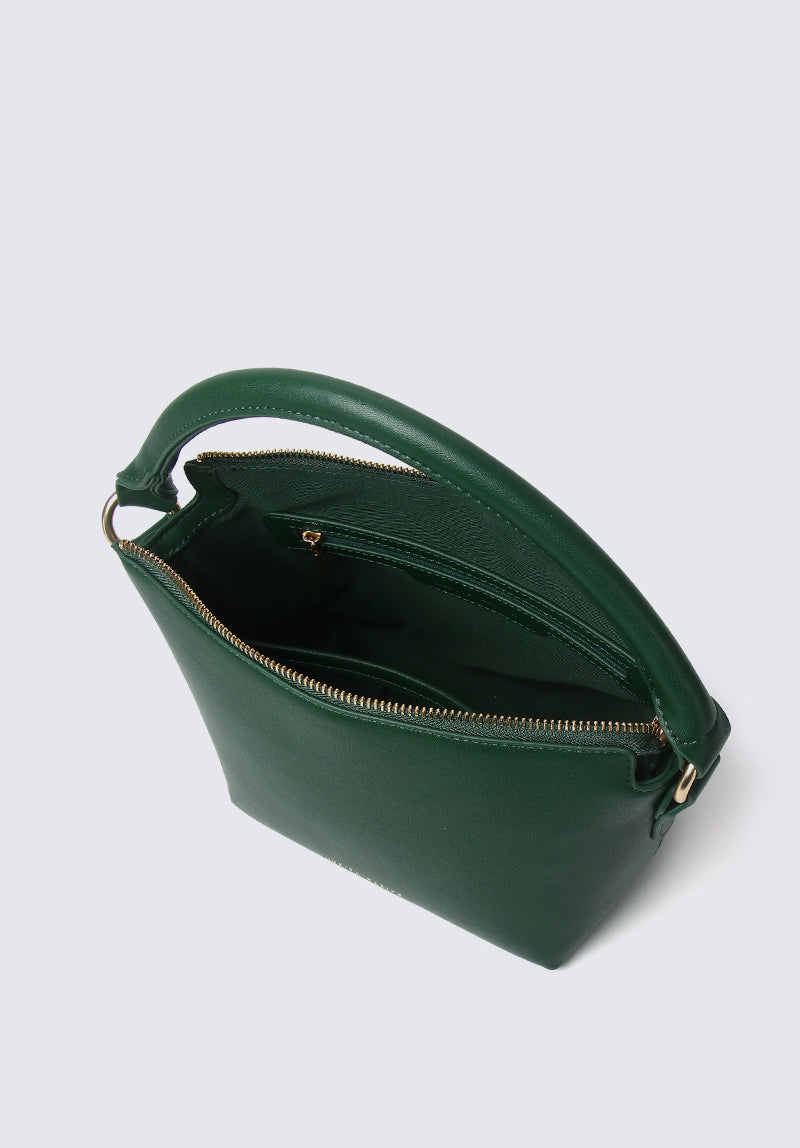 Nurita Harith Nzeri Boxy Top Handle Bag (Dark Green)