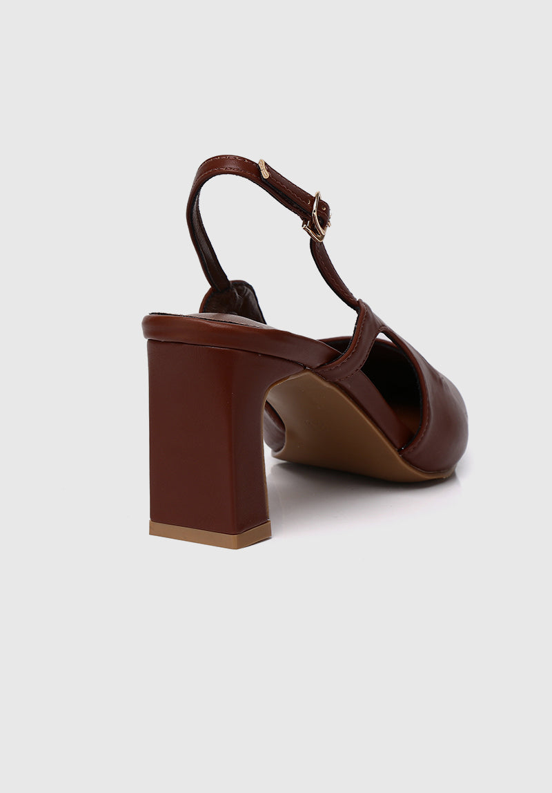 Lesia Pointed Toe Heels (Caramel)