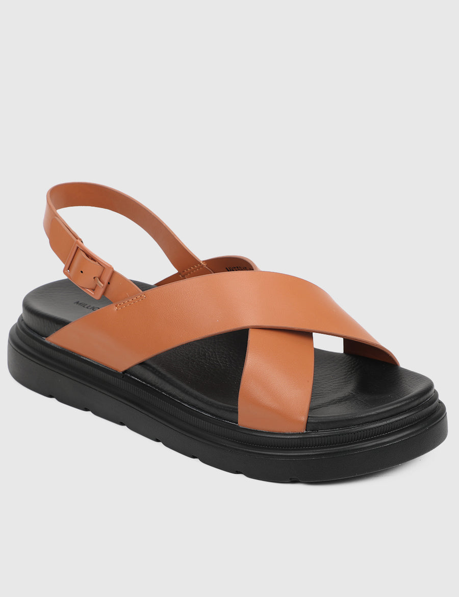 Leola Open Toe Sandals & Flip Flops (Brown)