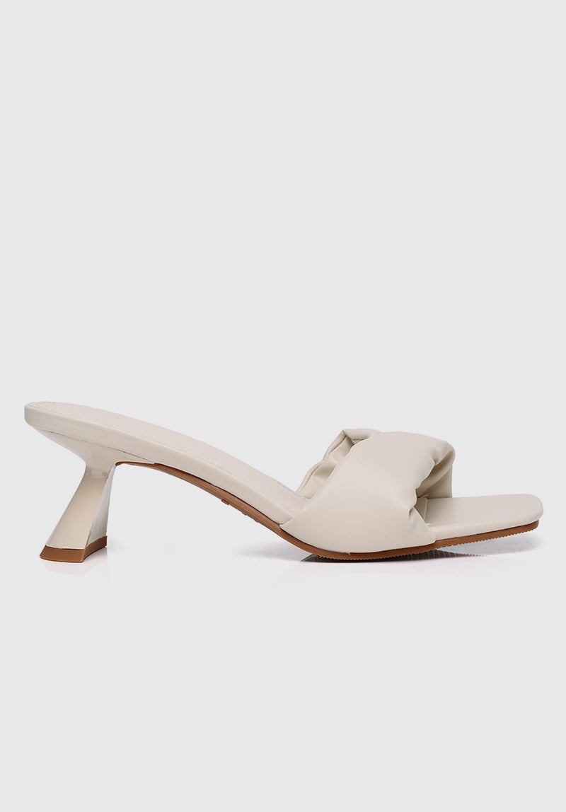 Chryssa Open Toe Heels (White)