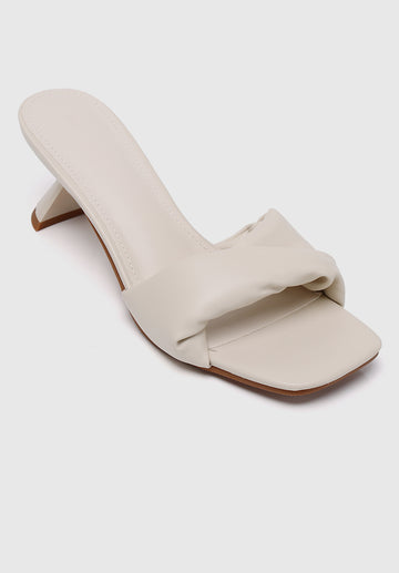 Chryssa Open Toe Heels (White)