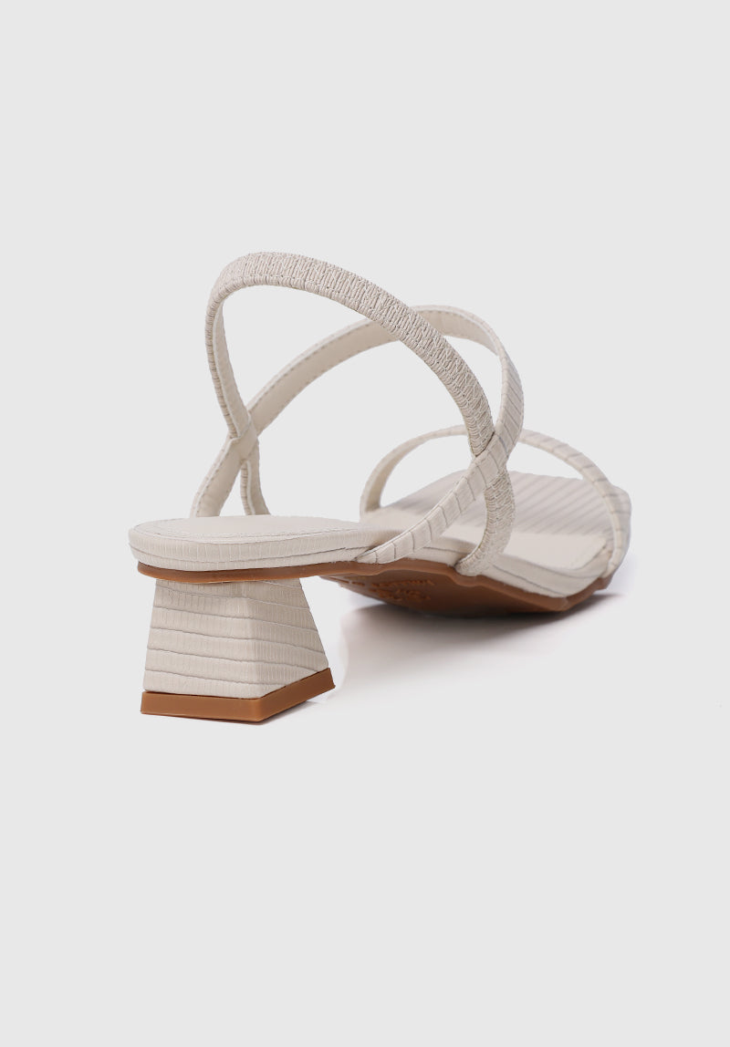 Ilean Open Toe Heels (White)