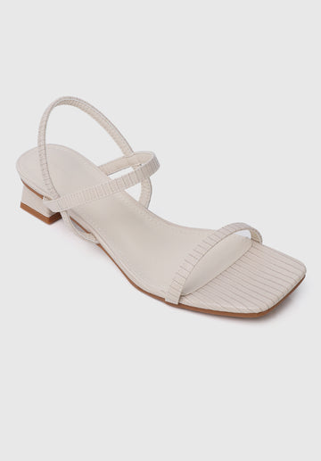 Ilean Open Toe Heels (White)