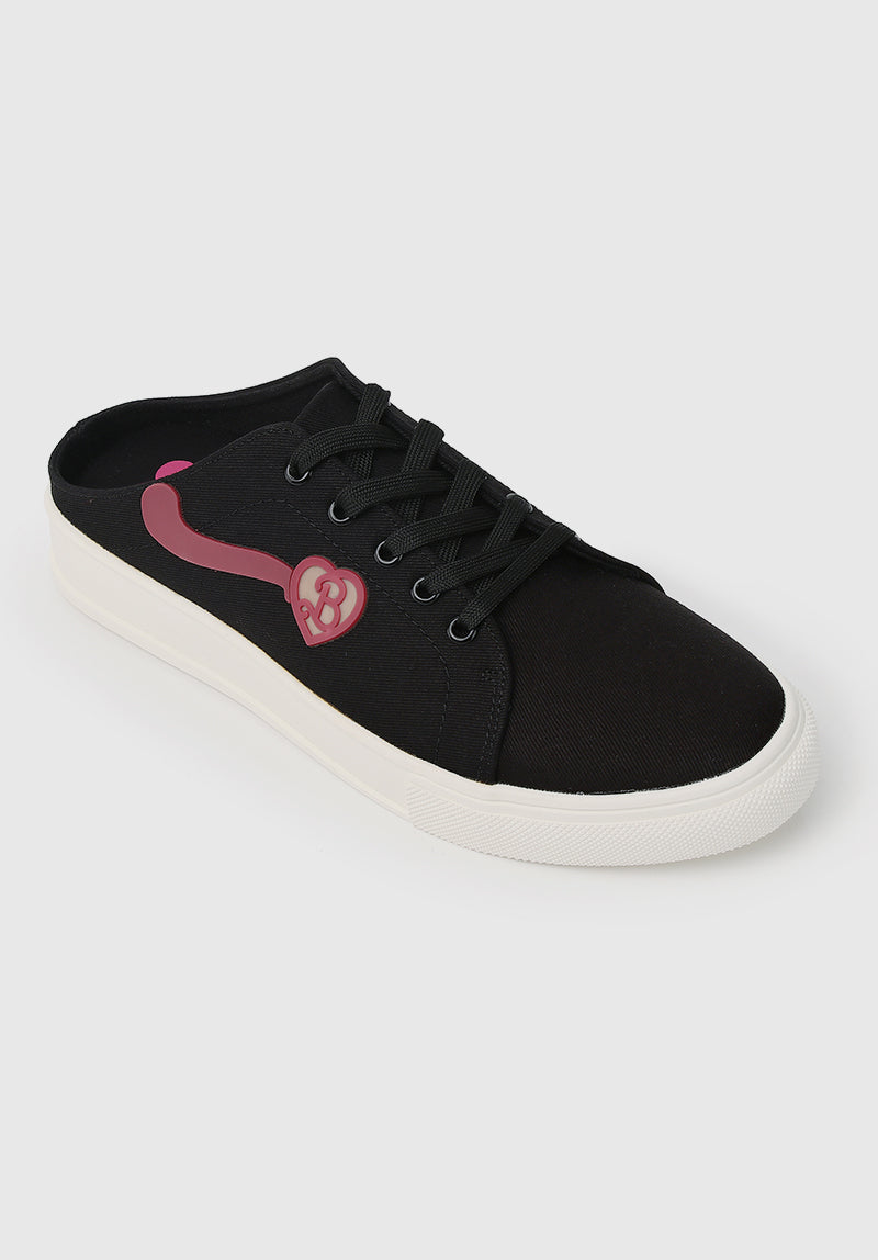 Barbie Bold Babe Rounded Toe Sneakers (Black)