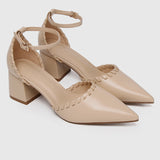 Edythe Pointed Toe Heels (Nude)