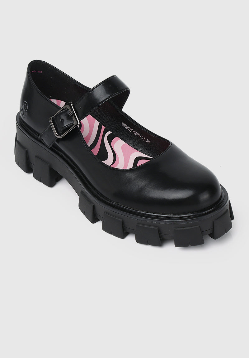 Barbie Girl About Town Rounded Toe Loafers, Moccasins & Boat Shoes (Black)