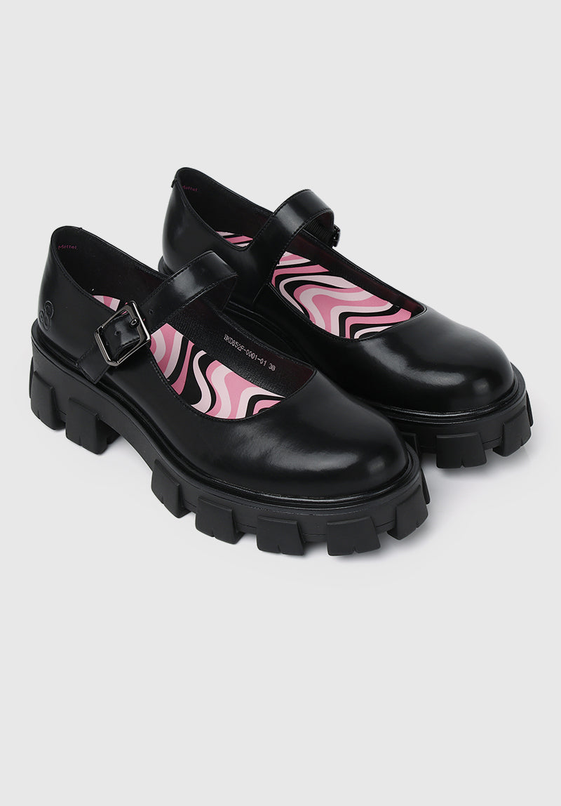 Barbie Girl About Town Rounded Toe Loafers, Moccasins & Boat Shoes (Black)